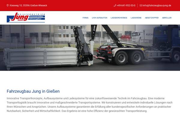 Vorschau von www.fahrzeugbau-jung.de, Autosattlerei und Karosseriebau Jung GmbH