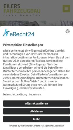 Vorschau der mobilen Webseite www.eilers-fahrzeugbau.de, Eilers Fahrzeugbau GmbH