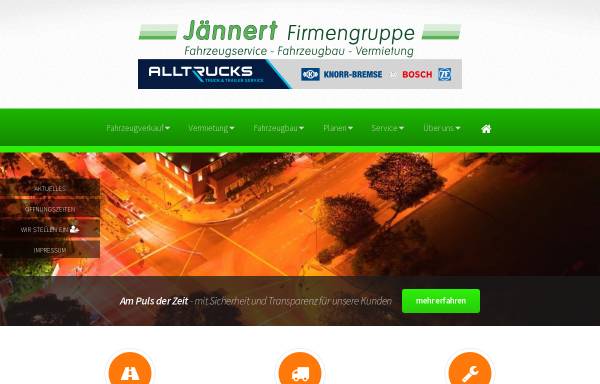 Vorschau von www.jaennert.com, Jännert Planen und Fahrzeugbau GmbH