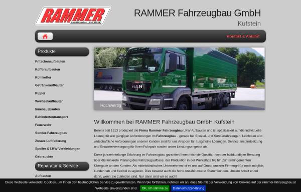 Vorschau von www.rammer-fahrzeugbau.at, Rammer Fahrzeugbau GmbH