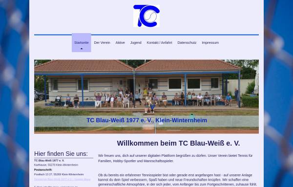 Vorschau von www.tc-klein-winternheim.de, Tennisclub Blau-Weiß Klein-Winternheim 1977 e.V.