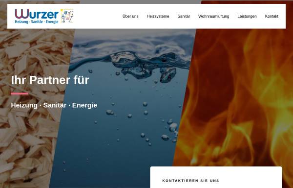 Vorschau von www.wurzer-heizung-sanitaer.de, Johann Wurzer