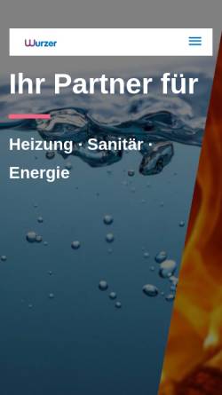Vorschau der mobilen Webseite www.wurzer-heizung-sanitaer.de, Johann Wurzer