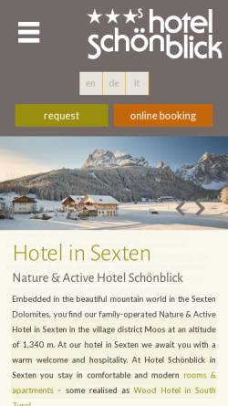 Vorschau der mobilen Webseite www.hotelschoenblick.com, Hotel Schönblick