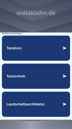 Vorschau der mobilen Webseite www.anitaklahn.de, Klahn, Anita (MdL)