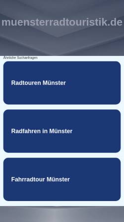 Vorschau der mobilen Webseite www.muensterradtouristik.de, Münster Radtouristik