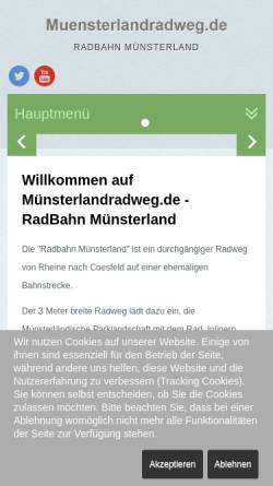 Vorschau der mobilen Webseite www.muensterlandradweg.de, Münsterlandradweg.de