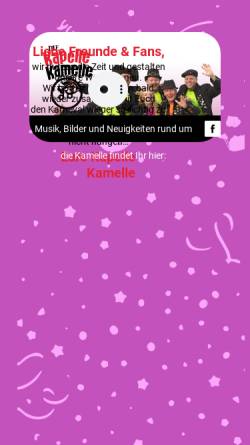 Vorschau der mobilen Webseite www.kapelle-kamelle.de, Die Kapelle Kamelle
