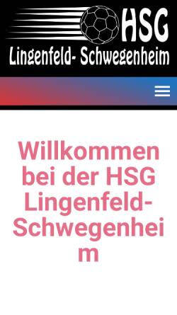 Vorschau der mobilen Webseite www.hsv-lingenfeld.de, Handballsportverein Lingenfeld