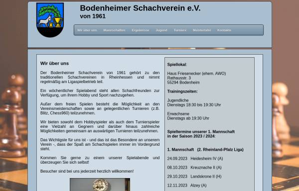 Vorschau von www.schachverein-bodenheim.de, Bodenheimer Schachverein e.V. von 1961