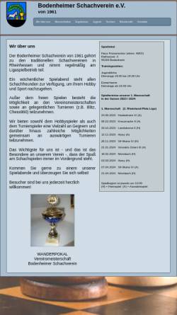Vorschau der mobilen Webseite www.schachverein-bodenheim.de, Bodenheimer Schachverein e.V. von 1961