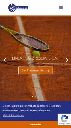 Vorschau der mobilen Webseite www.tennisfreunde-budenheim.de, Tennisfreunde Budenheim
