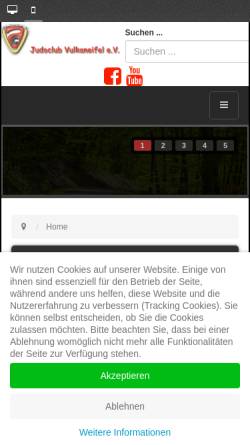 Vorschau der mobilen Webseite www.judoclub-vulkaneifel.de, Judoclub Vulkaneifel e.V.