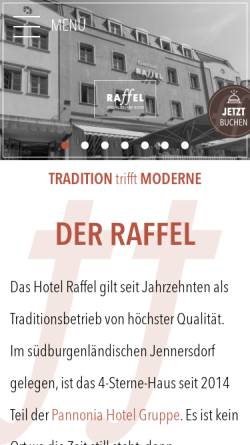 Vorschau der mobilen Webseite www.raffel.at, Gasthof Seminarhotel Raffel