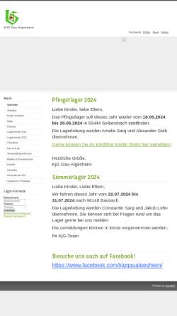 Vorschau der mobilen Webseite kjg-gau-algesheim.de, Katholische Junge Gemeinde (KJG) Gau-Algesheim