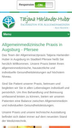 Vorschau der mobilen Webseite www.augsburg-allgemeinmedizin.de, Tatjana Lapschina