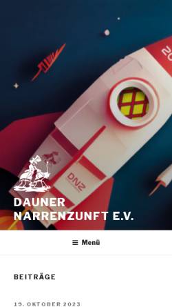Vorschau der mobilen Webseite www.dauner-narrenzunft.de, Dauner Narrenzunft e.V
