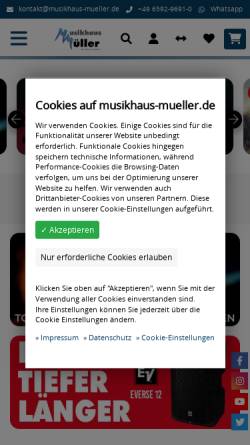 Vorschau der mobilen Webseite www.musikhaus-mueller.de, Musikhaus Müller