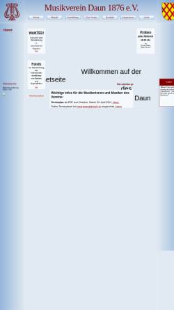 Vorschau der mobilen Webseite www.mv-daun.de, Musikverein Daun 1876 e.V.