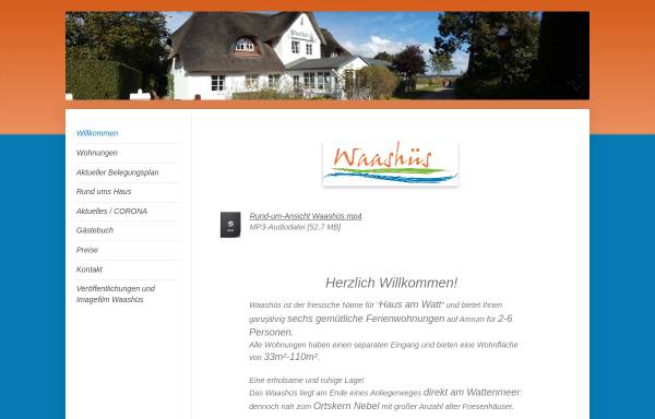 Vorschau von www.amrum-waashues.de, Ferienhaus Waashüs