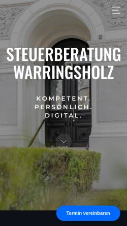 Vorschau der mobilen Webseite www.warringsholz.de, Ferienwohnung Jürgen Warringsholz
