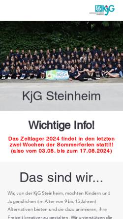 Vorschau der mobilen Webseite www.kjg-steinheim.de, KJG-Steinheim