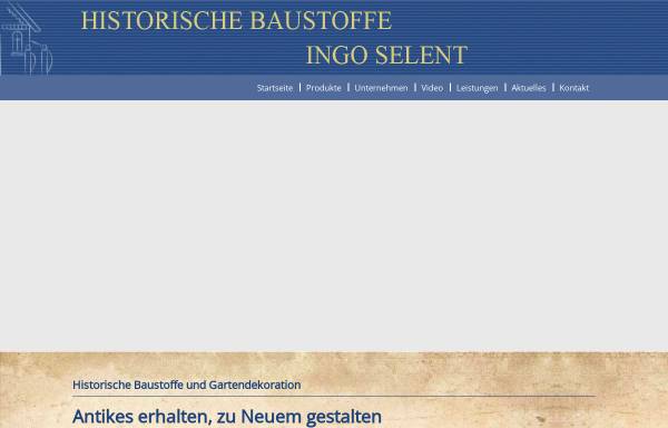 Vorschau von www.historische-baustoffe-selent.de, Historische Baustoffe Ingo Selent GmbH