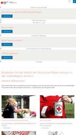 Vorschau der mobilen Webseite www.drk-kreis-aachen.de, Deutsches Rotes Kreuz - Kreisverband Aachen e.V.