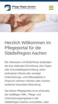 Vorschau der mobilen Webseite www.pflege-regio-aachen.de, Pflege-Regio-Aachen