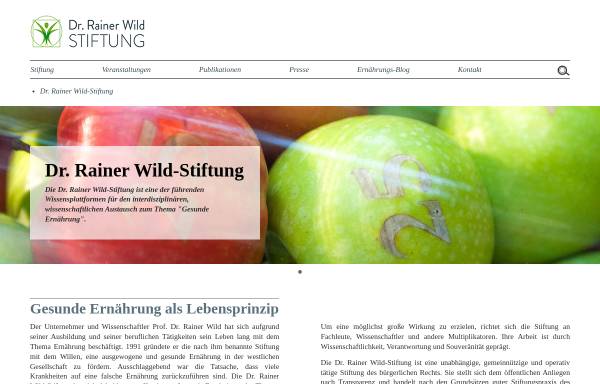Vorschau von www.gesunde-ernaehrung.org, Dr. Rainer Wild-Stiftung