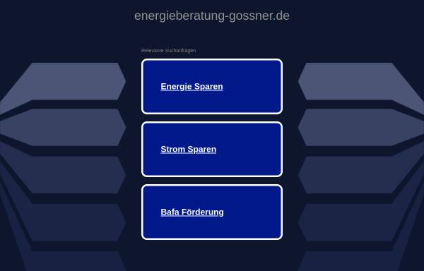 Vorschau von www.energieberatung-gossner.de, Gossner, Holger