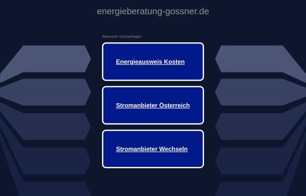 Vorschau von www.energieberatung-gossner.de, Gossner, Holger