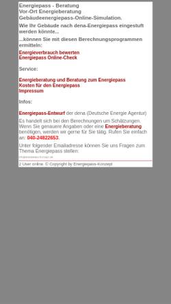 Vorschau der mobilen Webseite www.energiepass-konzept.de, Regling, Bettina