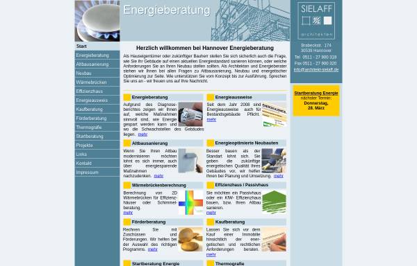 Vorschau von www.hannover-energieberatung.de, Sielaff, Dirk