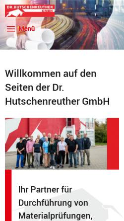 Vorschau der mobilen Webseite www.hutschenreuther.de, Dr. Hutschenreuther Ingenieurgesellschaft mbH