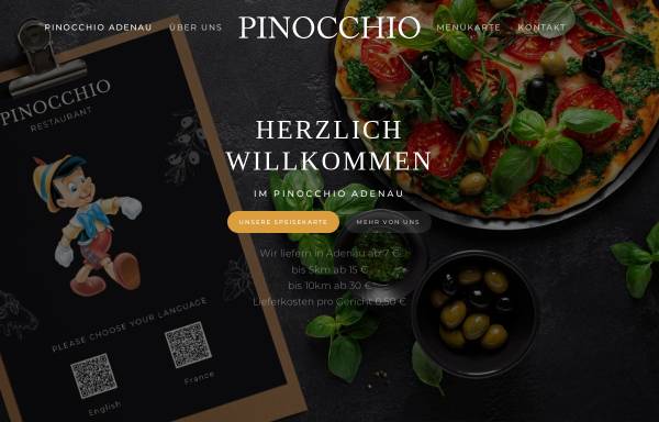 Vorschau von www.pinocchio-adenau.de, Pizzeria-Ristorante Pinocchio