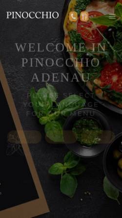 Vorschau der mobilen Webseite www.pinocchio-adenau.de, Pizzeria-Ristorante Pinocchio