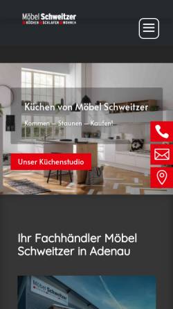 Vorschau der mobilen Webseite www.ambiente-schweitzer.de, Möbel Schweitzer