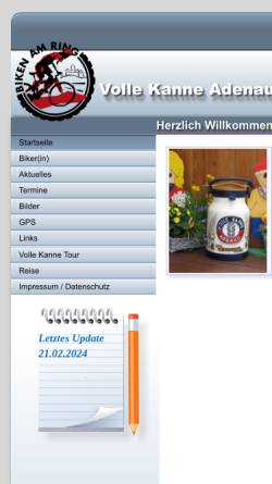 Vorschau der mobilen Webseite www.vollekanne-adenau.de, Mountainbiker Volle Kanne