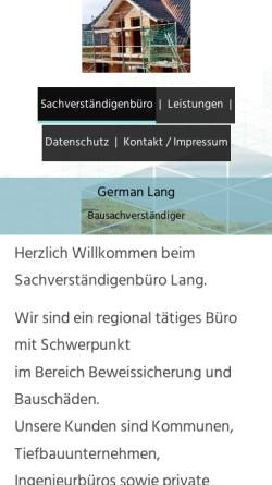 Vorschau der mobilen Webseite www.lang-bsv.de, German Lang