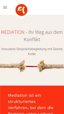 Vorschau der mobilen Webseite www.gesinekotte.de, Kotte, Gesine