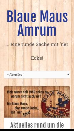 Vorschau der mobilen Webseite www.blauemaus-amrum.de, Blaue Maus