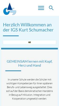 Vorschau der mobilen Webseite www.igs-ingelheim.de, Integrierte Gesamtschule Ingelheim