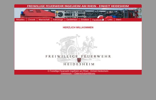 Vorschau von www.feuerwehr-heidesheim.de, Freiwillige Feuerwehr Heidesheim