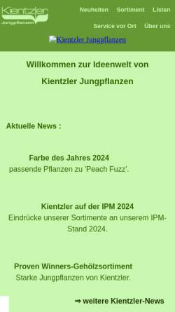 Vorschau der mobilen Webseite www.kientzler.eu, Kientzler GmbH & Co.KG