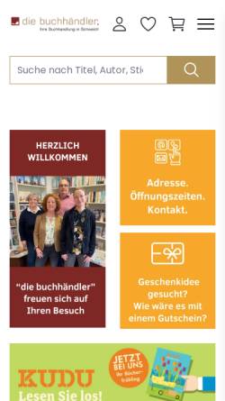 Vorschau der mobilen Webseite www.diebuchhaendler-schweich.de, Die Buchhändler GbR