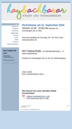 Vorschau der mobilen Webseite www.haybachbasar.de, Haybachbasar Klein-Winternheim / Ober-Olm