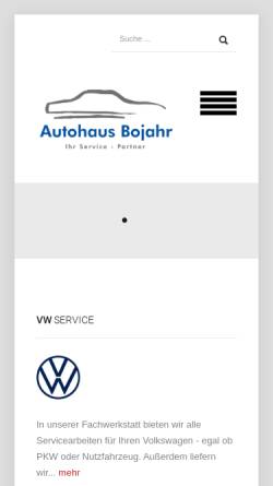 Vorschau der mobilen Webseite www.autohaus-bojahr.de, Autohaus Bojahr