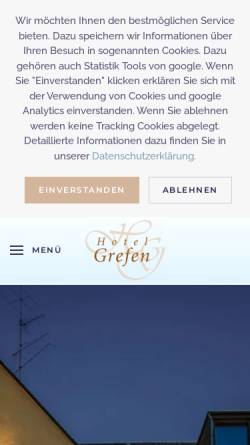 Vorschau der mobilen Webseite www.hotel-grefen.de, Hotel Grefen
