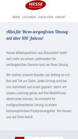 Vorschau der mobilen Webseite www.hesse-umzug.de, Hesse Möbelspedition GmbH